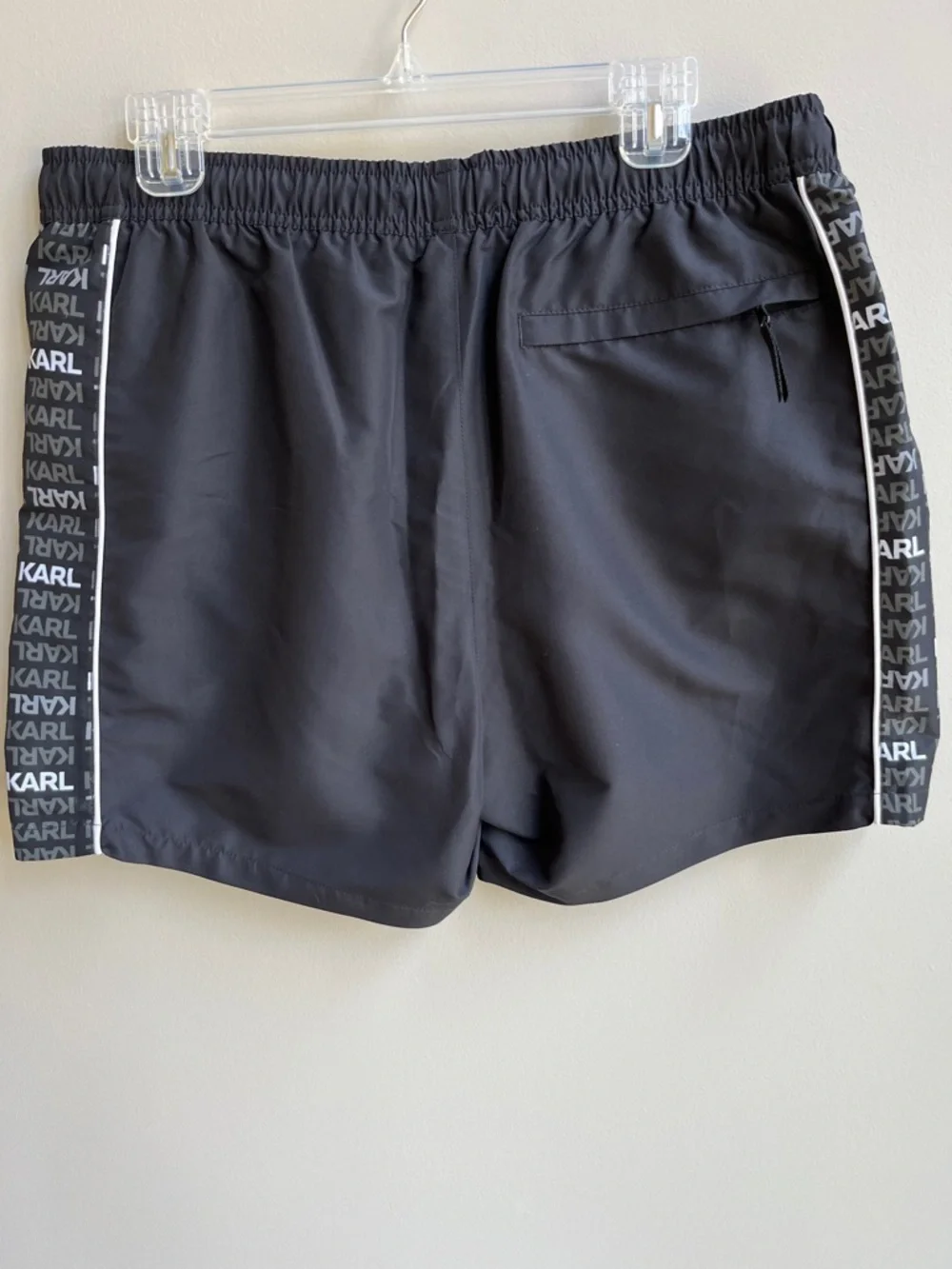 Karl Lagerfeld Swim Trunks 5” Pockets‎ Elastic Drawstring Waist Brief Liner